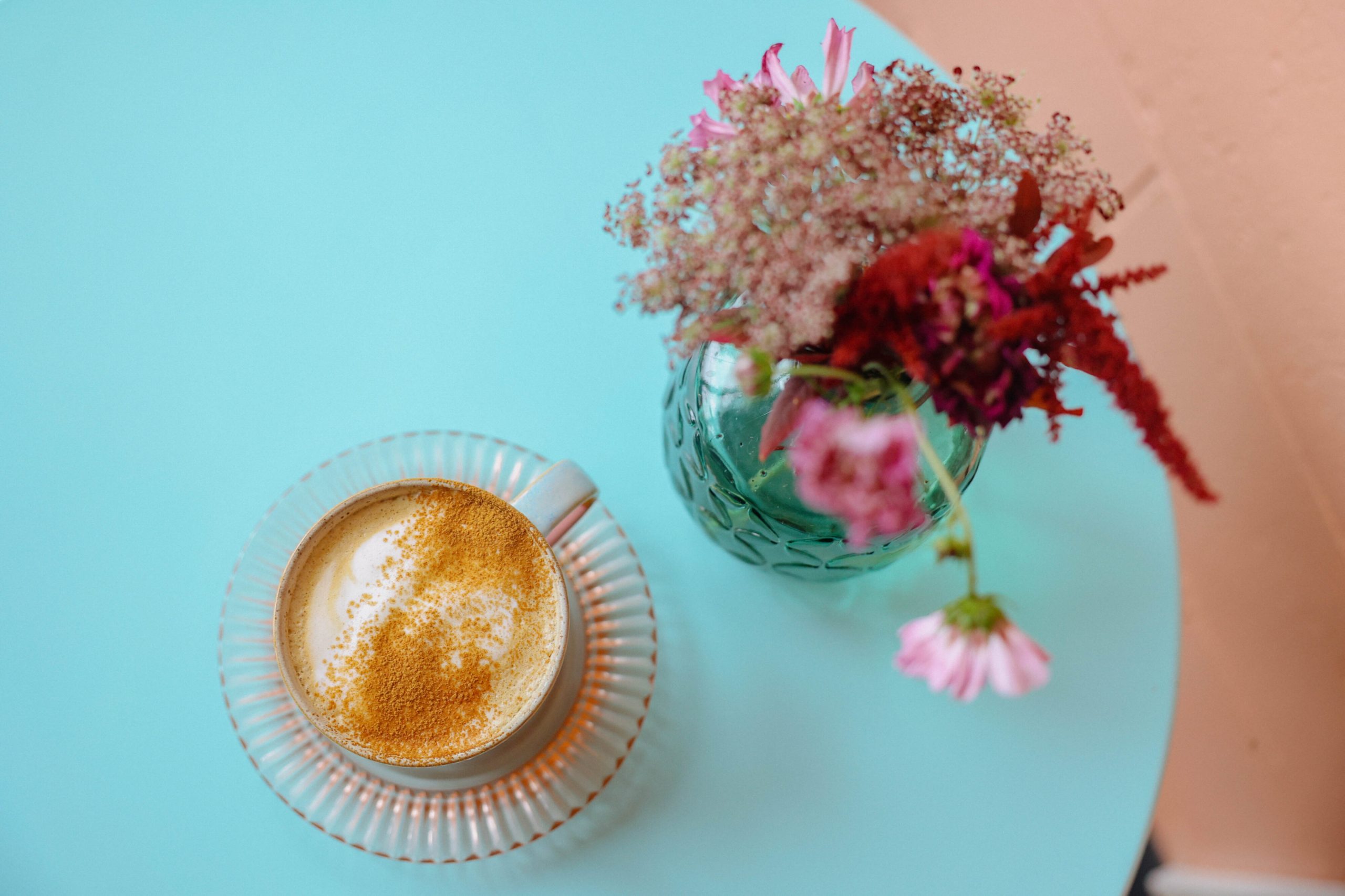 Tasses à thé avec soucoupe P'tites fleurs Comptoir de Famille par 6